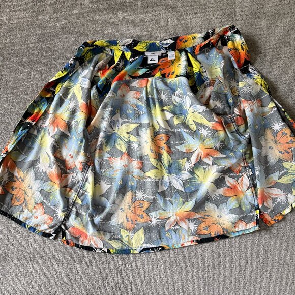 Quiksilver CAMP Floral Star Gazer Hawaiian Button-Up Short Sleeve Women's Medium - Picture 5 of 6